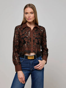Seychelle Cropped Bottom Down Lace Top