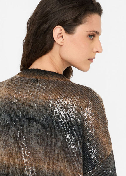 Longline Cardigan with Sequin