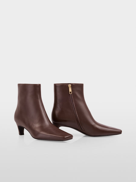 Ankle High Leather Bootie