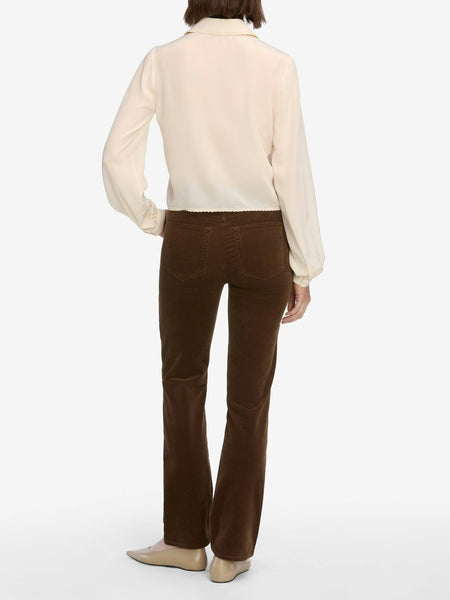 Le Sleek Straight Corduroy in Bitter Chocolate