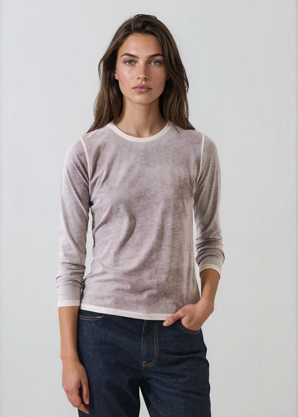Reverse Spray Pima Long Sleeve T-shirt - 3 Colours