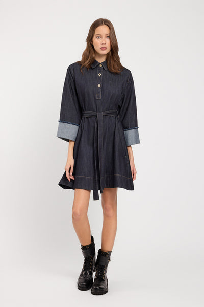 Denim Mini Shirt Dress