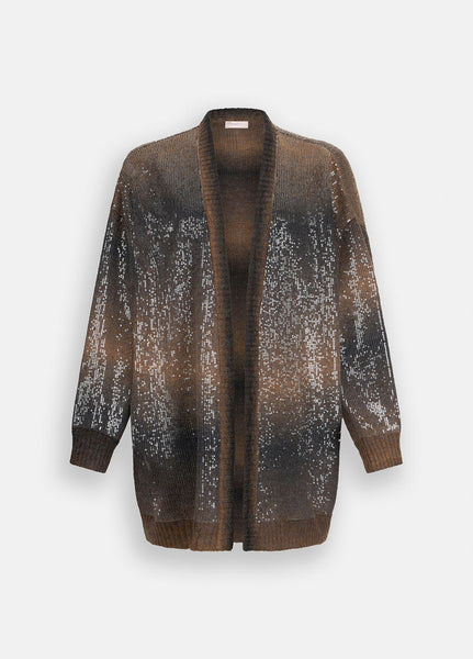 Longline Cardigan with Sequin