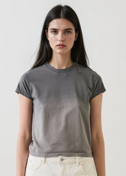 Faded Wash Pima Stretch Short Sleeve Baby Tee