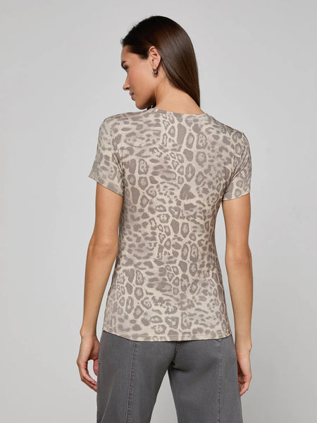 Ressi Fitted Shirt - Grey Multi Patch Leopard
