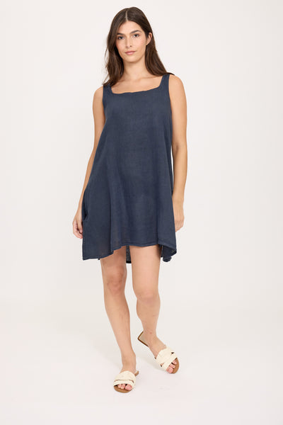 Linen Pinafore Dress