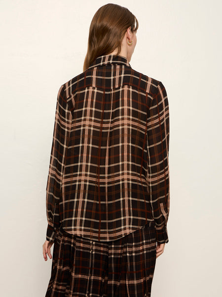 Meet In Paris Tie Neck Blouse