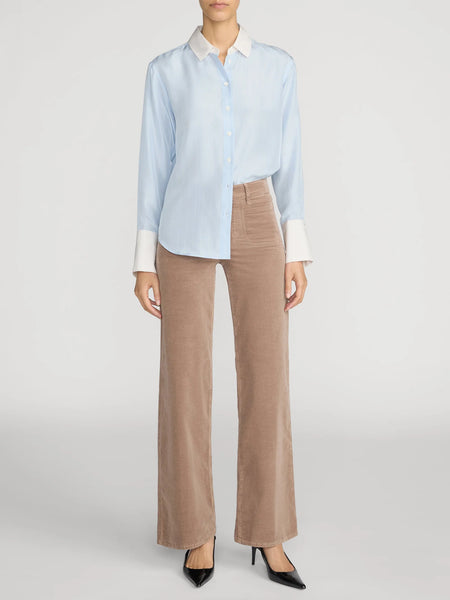 Le Slim Palazzo Modernist Pocket Cords - Soft Taupe