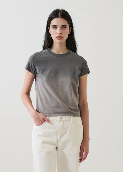 Faded Wash Pima Stretch Short Sleeve Baby Tee