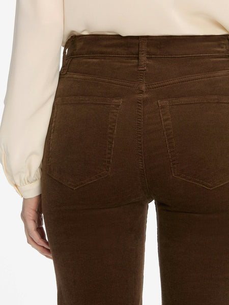 Le Sleek Straight Corduroy in Bitter Chocolate