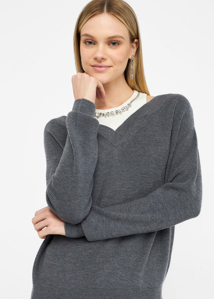 Cold Shoulder Bejewelled Jemper