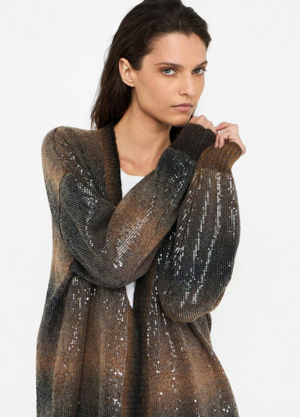 Longline Cardigan with Sequin