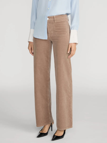 Le Slim Palazzo Modernist Pocket Cords - Soft Taupe