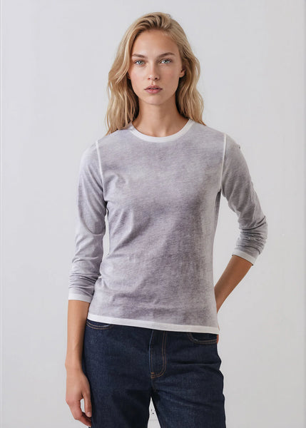 Reverse Spray Pima Long Sleeve T-shirt - 3 Colours
