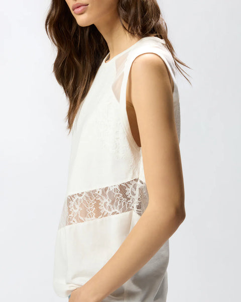 Sleeveless Top with Lace Detail