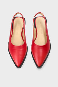 Red Leather Flat