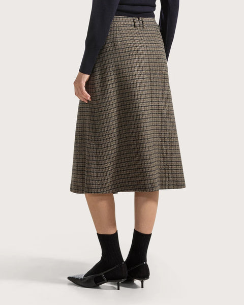 Pure Wool Plaid Skirt