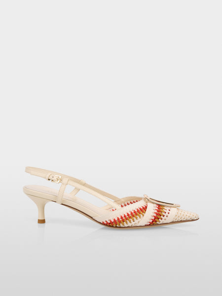 Slingback Kitten Heel With Knit
