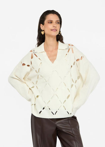 Jumper with Bejewelled Collar