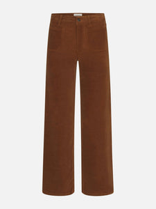Le Slim Palazzo Modernist Pockets Corduroy in Maple Brown