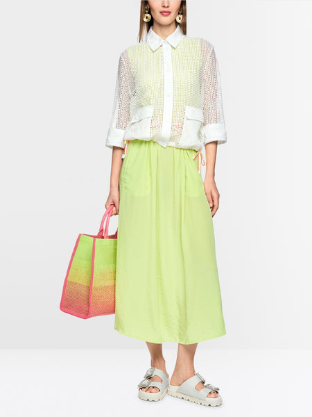 White Jacket with Eyelet Pattern
