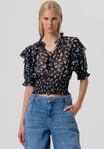 Top With Flower Pattern