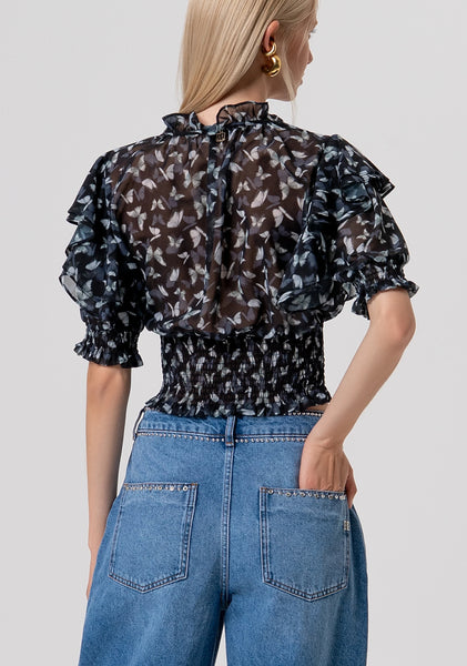 Top With Flower Pattern