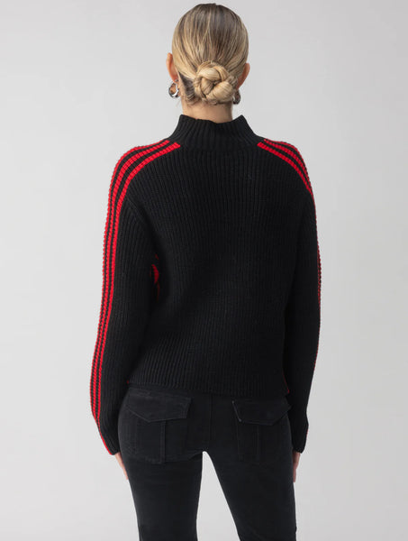 Sporty Stripe Mock Sweater