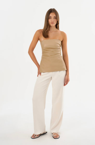 Juni Faux Leather Top