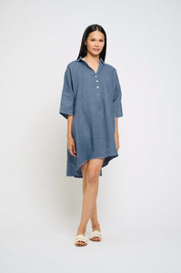 Collared Linen Dress