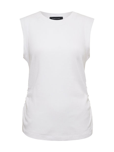 Ribbed Ruched Tank