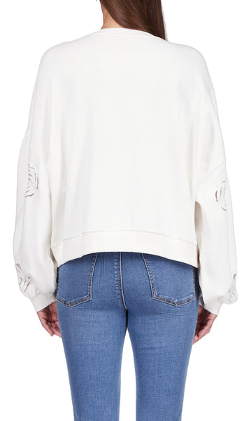 Rose Embroidery Sweatshirt