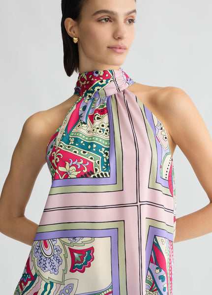 Printed Satin Top