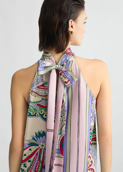 Printed Satin Top