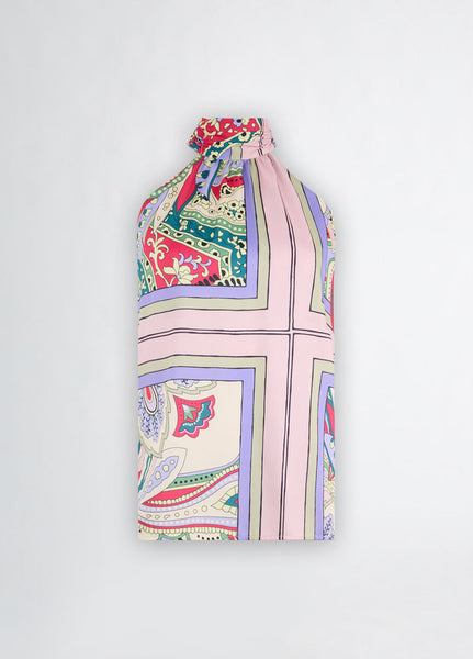 Printed Satin Top