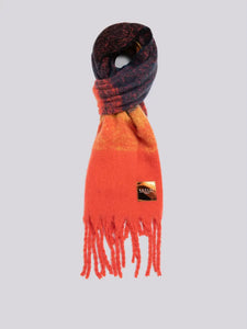 Scarf in Degradé Fleece with Fringe