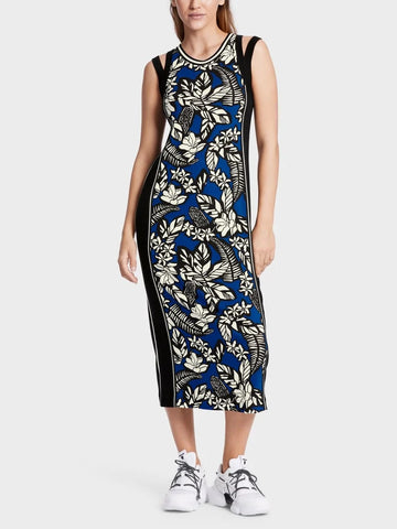 Sleeveless Leaf Print Dress