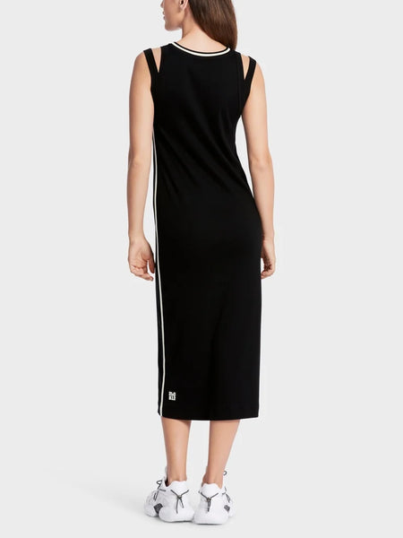 Sleeveless Leaf Print Dress