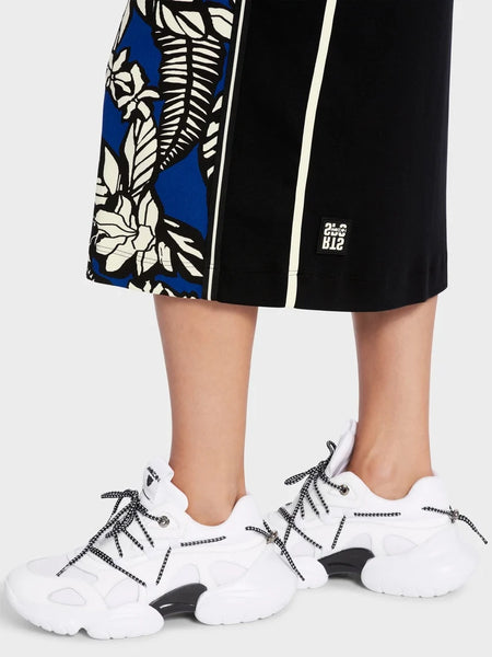 Sleeveless Leaf Print Dress