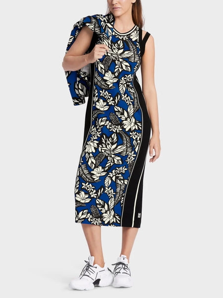 Sleeveless Leaf Print Dress