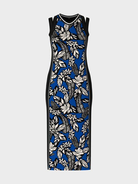 Sleeveless Leaf Print Dress