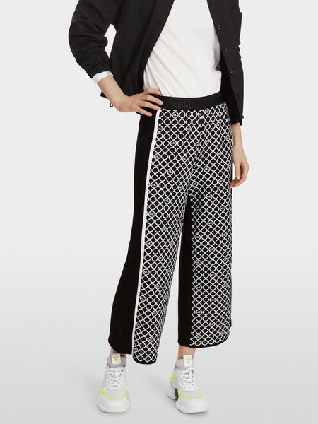 Wide Pants With Logo Print