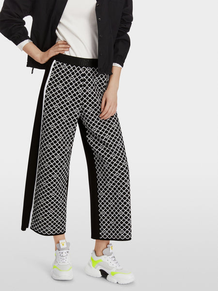 Wide Pants With Logo Print