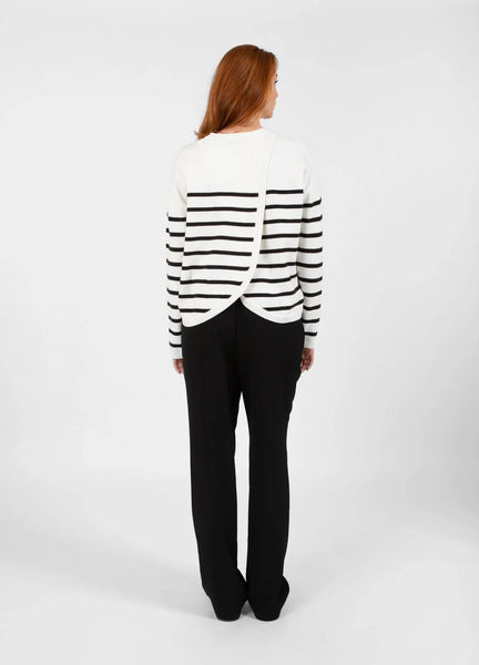 Collins Striped Open Back Sweater