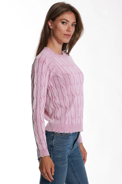 Novelty Cotton Cable Crew Neck