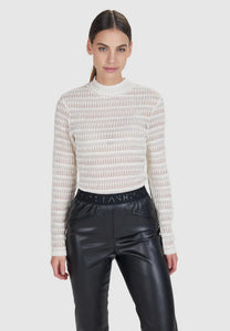 Jersey Lace Turtleneck