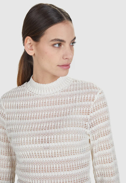 Jersey Lace Turtleneck