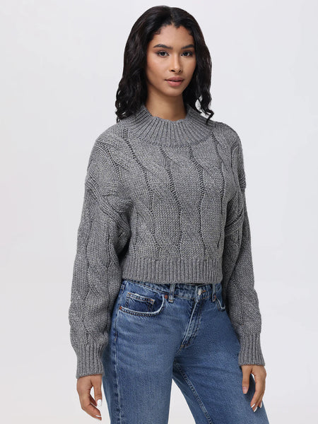 Pewter Cable Pullover