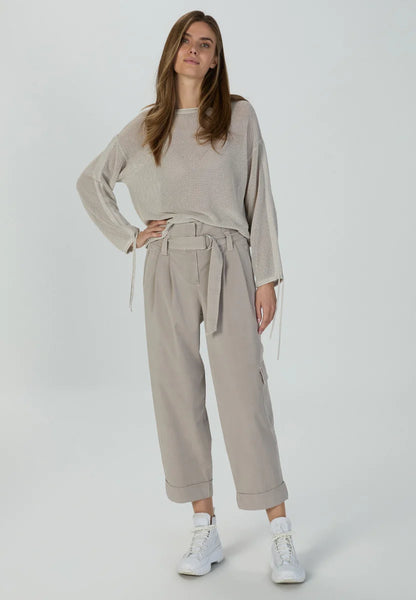 Paperbag Pants in Taupe