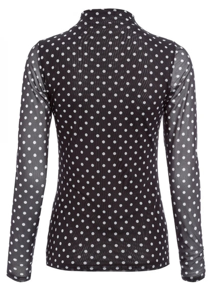 Polka Dot Mesh Top